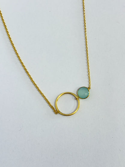 Ahana Amazonite 18K Gold-Plated Brass Neckpiece