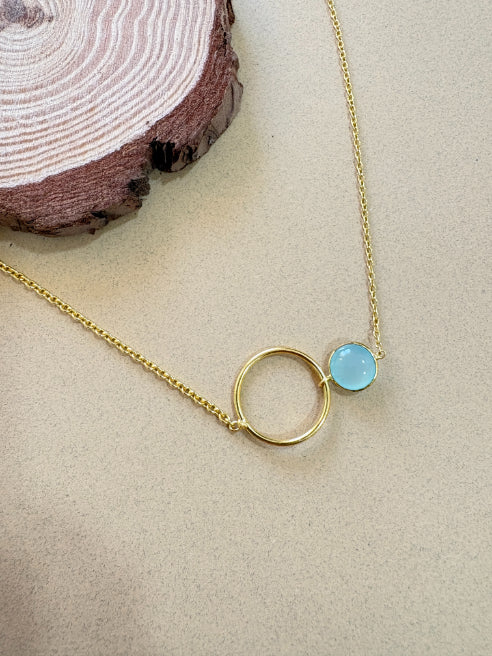 Ahana Amazonite 18K Gold-Plated Brass Neckpiece