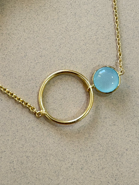 Ahana Amazonite 18K Gold-Plated Brass Neckpiece