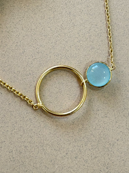 Ahana Amazonite 18K Gold-Plated Brass Neckpiece