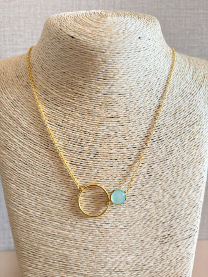 Ahana Amazonite 18K Gold-Plated Brass Neckpiece