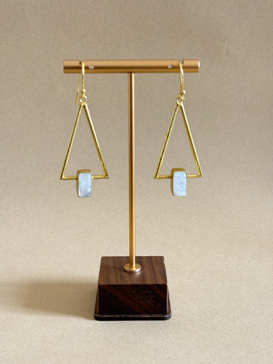 Tara Moonstone 18K Gold-Plated Brass Earrings