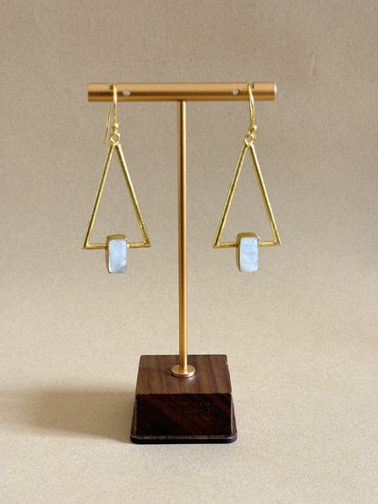 Tara Moonstone 18K Gold-Plated Brass Earrings