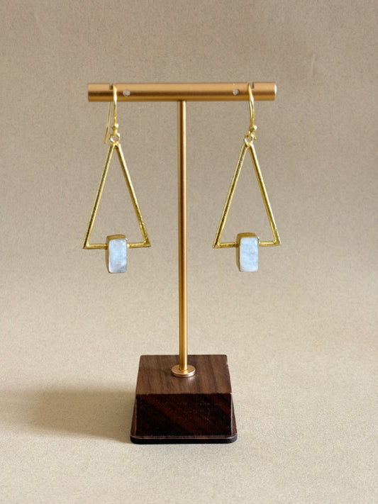 Tara Moonstone 18K Gold-Plated Brass Earrings