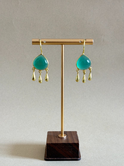 Ira Green Onyx 18K Gold-Plated Brass Earrings