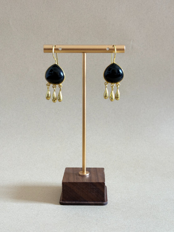 Ira Black Onyx 18K Gold-Plated Brass Earrings