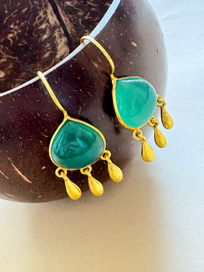 Ira Green Onyx 18K Gold-Plated Brass Earrings