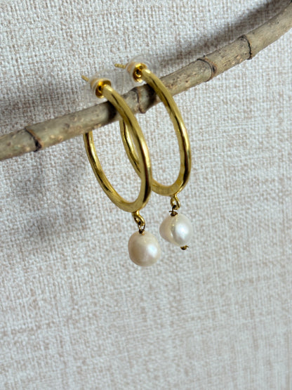 Soma Freshwater Pearl 18K Gold-Plated Brass Earrings
