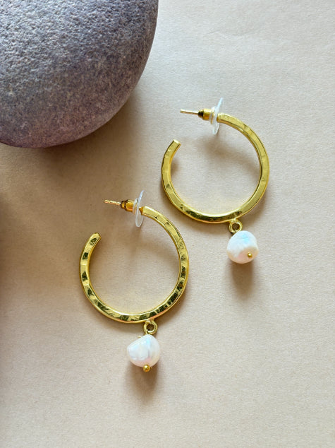 Soma Freshwater Pearl 18K Gold-Plated Brass Earrings