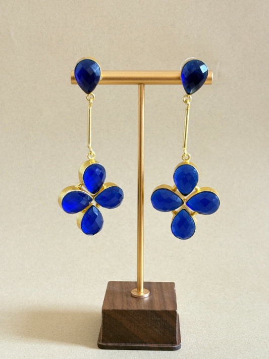 Vanya Royal Blue Quartz Earrings