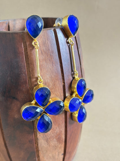 Vanya Royal Blue Quartz Earrings