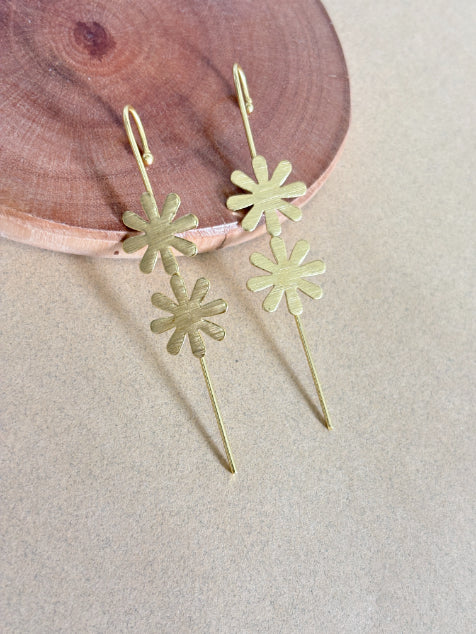 Vana Floral 18K Gold-Plated Brass Ear cuffs