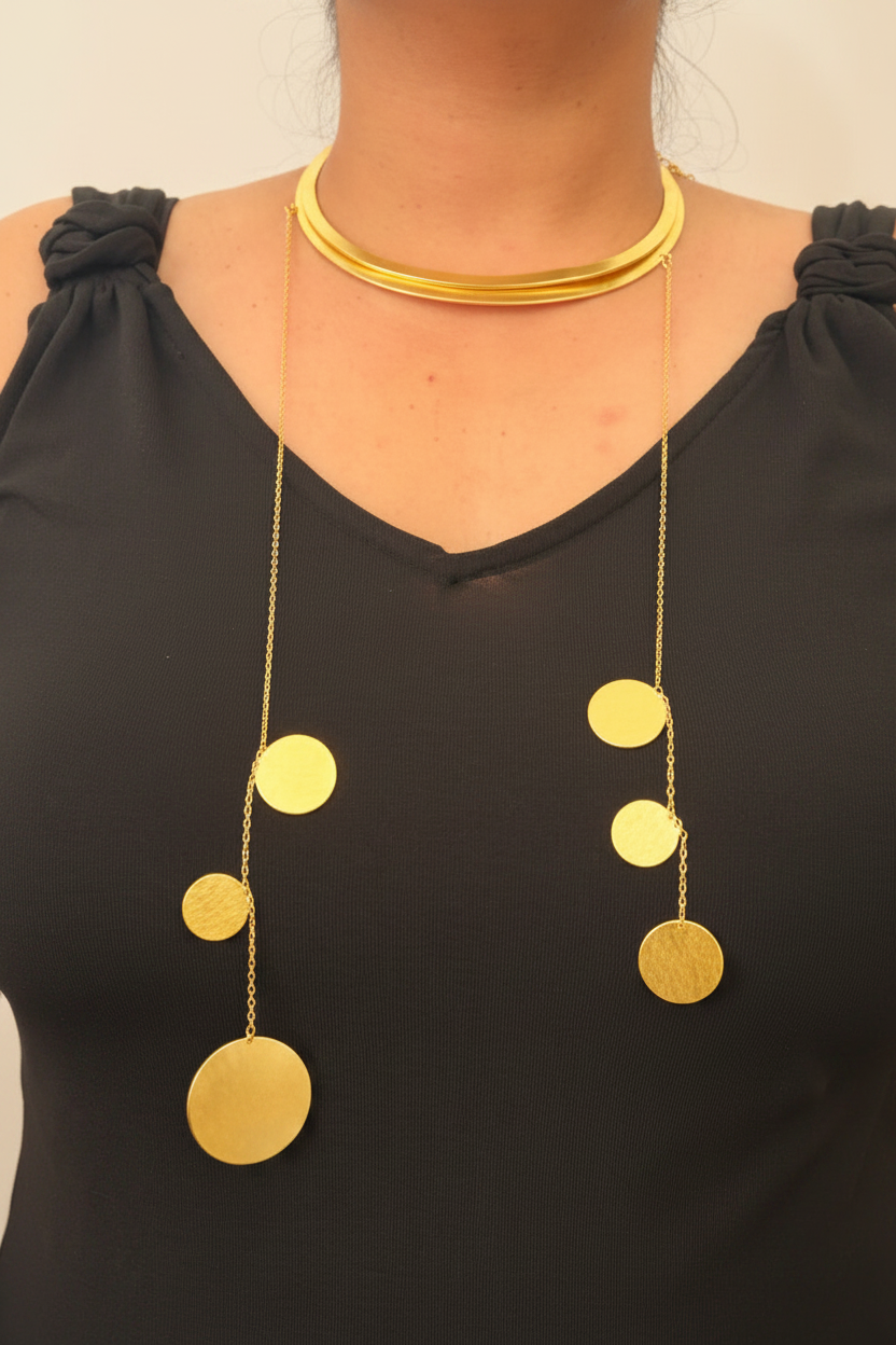 Chandrima 18K Gold-Plated Brass Hasli Necklace
