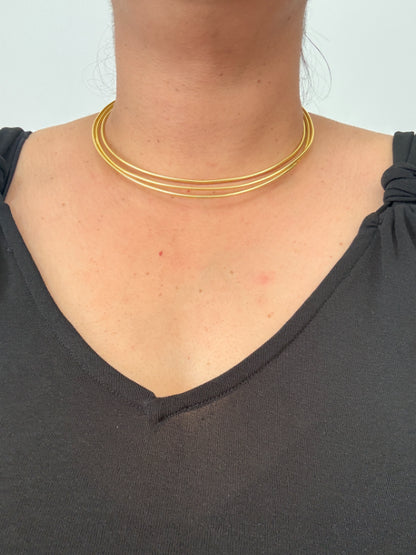 Anahita 18K Gold-Plated Brass Hasli Necklace