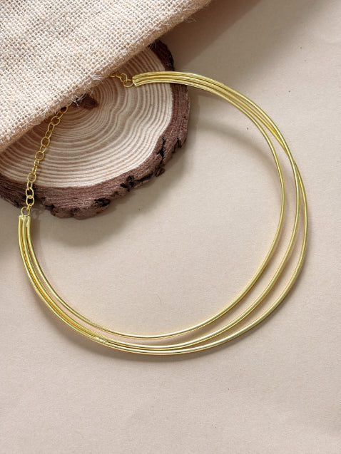 Anahita 18K Gold-Plated Brass Hasli Necklace
