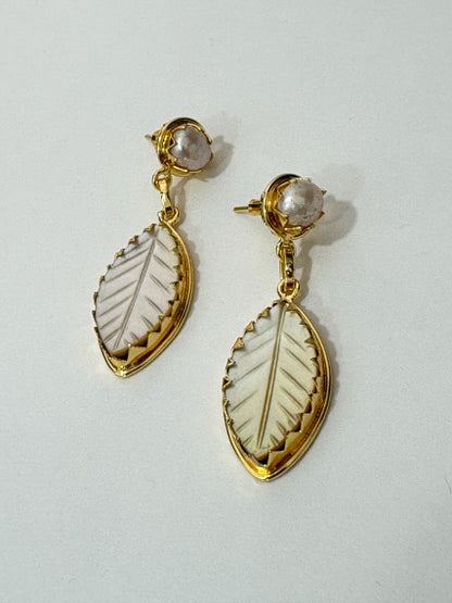 Parna 18K Gold-Plated Mother of Pearl Earrings
