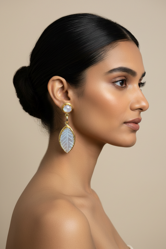 Parna 18K Gold-Plated Mother of Pearl Earrings