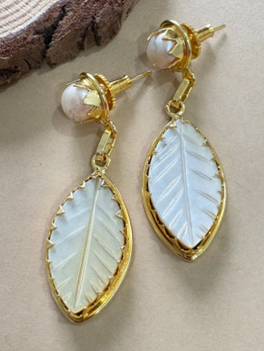 Parna 18K Gold-Plated Mother of Pearl Earrings
