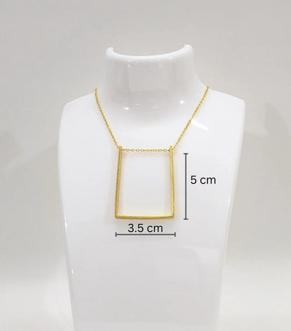 Ayatika Frame 18K Gold Plated Brass Necklace