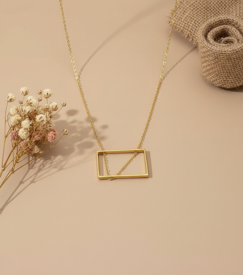 Rekhika Frame 18K Gold-Plated Brass Necklace