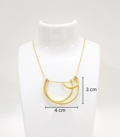 Nishka Crescent 18K gold-Plated Brass Necklace