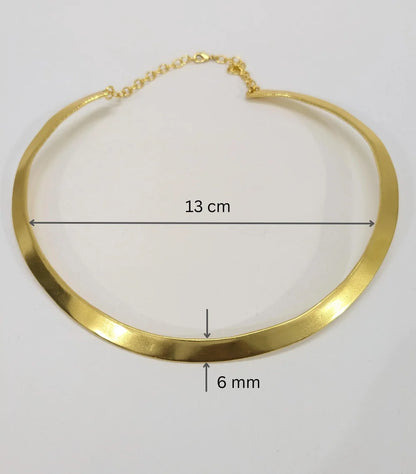 Arka Curve 18K Gold-Plated Brass Hasli Necklace