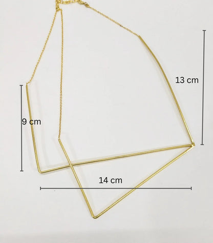 Akriti Linear 18K Gold-Plated Brass Necklace