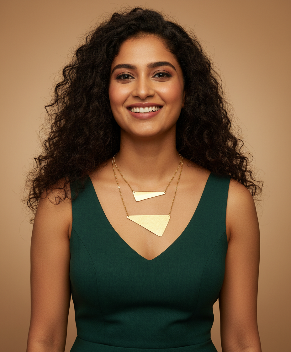 Dviksha Geometry 18K Gold-Plated Brass Necklace