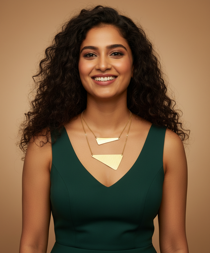 Dviksha Geometry 18K Gold-Plated Brass Necklace
