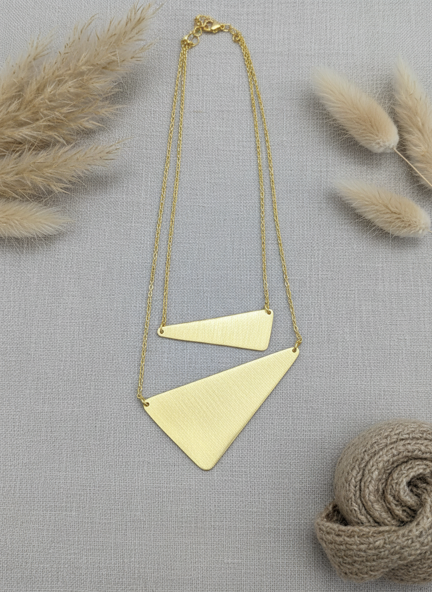 Dviksha Geometry 18K Gold-Plated Brass Necklace