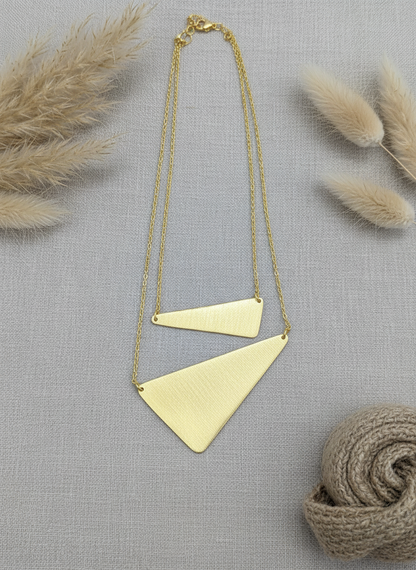 Dviksha Geometry 18K Gold-Plated Brass Necklace