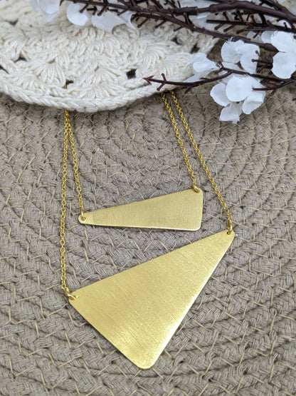Dviksha Geometry 18K Gold-Plated Brass Necklace