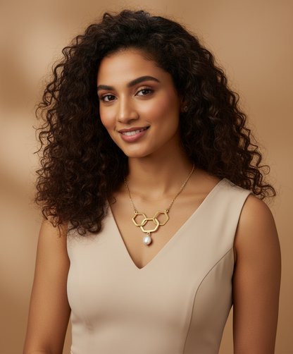 Triksha Pearl 18K Gold-Plated Brass Necklace