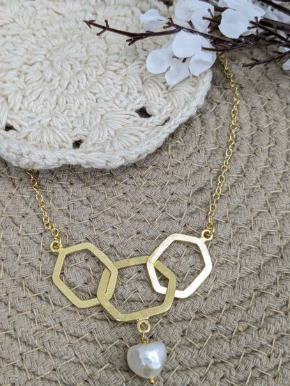 Triksha Pearl 18K Gold-Plated Brass Necklace