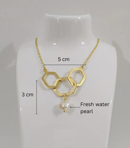 Triksha Pearl 18K Gold-Plated Brass Necklace