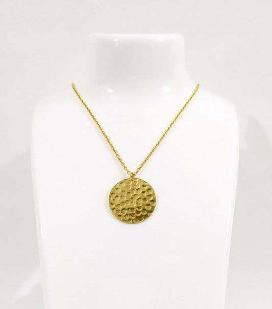 Brass Dusk Medallion pendant necklace