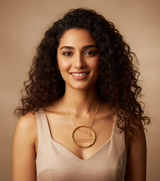 Laya Circle 18K Gold-Plated Brass Necklace