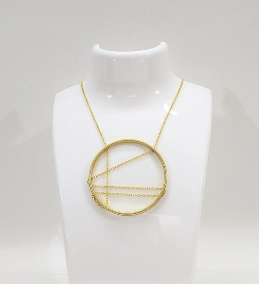 Brass Celestial orbit necklace