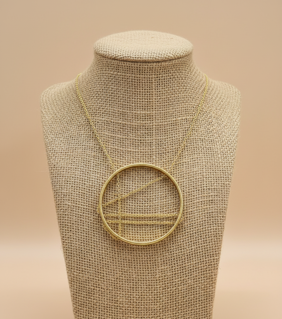 Laya Circle 18K Gold-Plated Brass Necklace