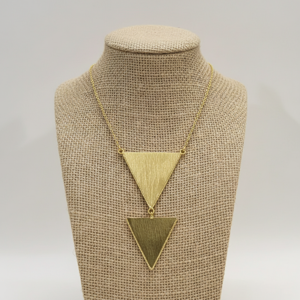 Trikonya Dual 18K Gold-Plated Brass Necklace