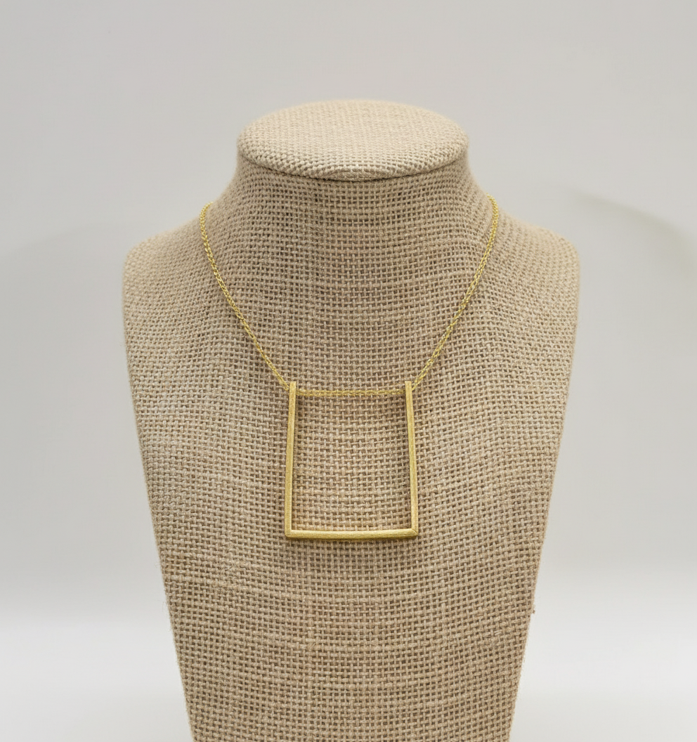 Ayatika Frame 18K Gold Plated Brass Necklace