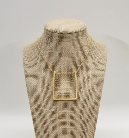 Ayatika Frame 18K Gold Plated Brass Necklace