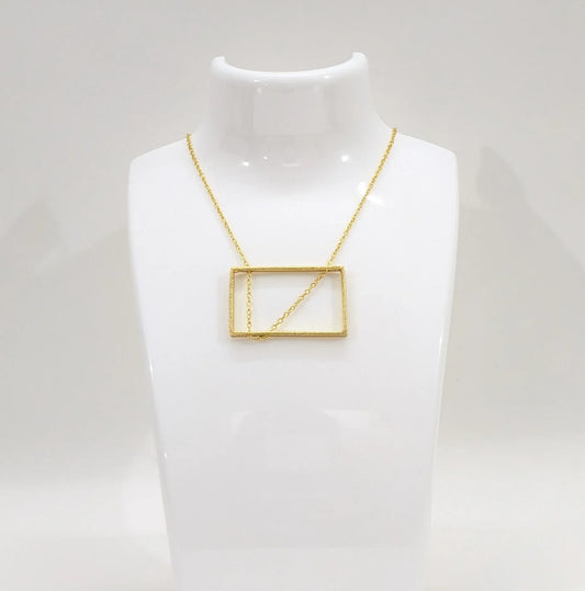 Brass Linear Elegance Necklace