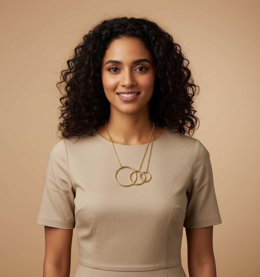 Traya Circle 18K Gold-Plated Brass Necklace