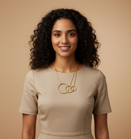Traya Circle 18K Gold-Plated Brass Necklace