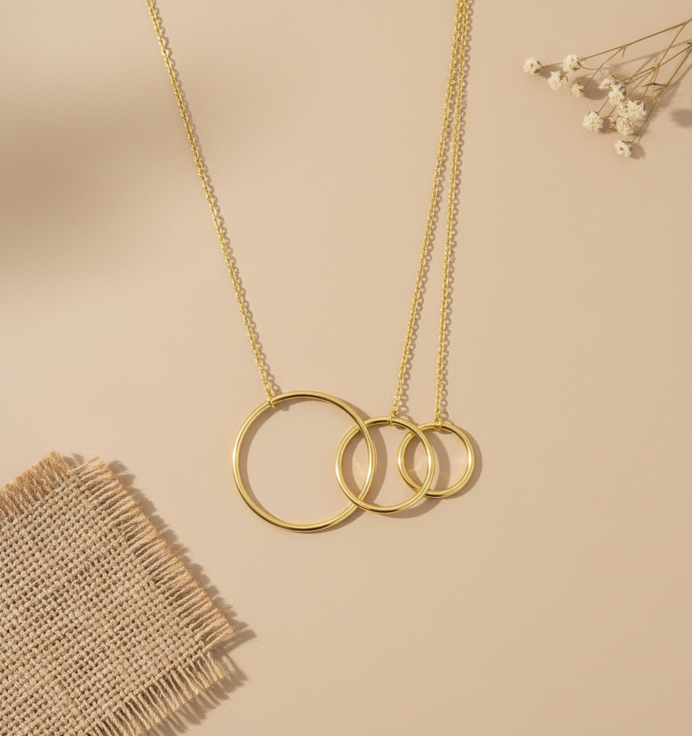 Traya Circle 18K Gold-Plated Brass Necklace