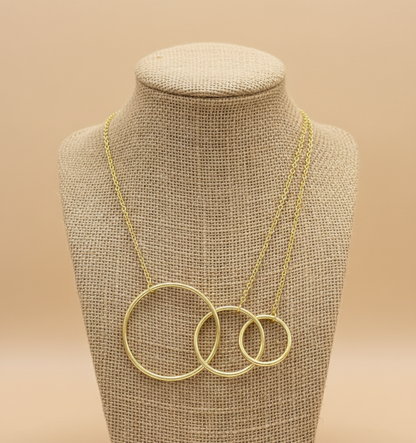 Traya Circle 18K Gold-Plated Brass Necklace