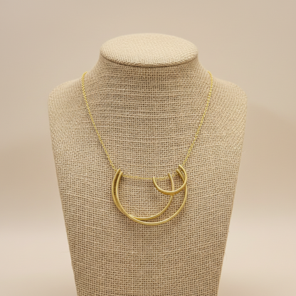 Nishka Crescent 18K gold-Plated Brass Necklace