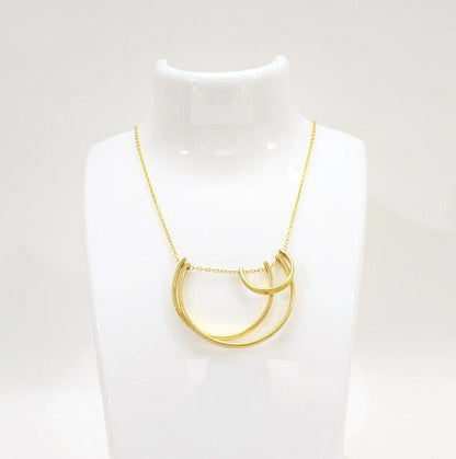 Nishka Crescent 18K gold-Plated Brass Necklace