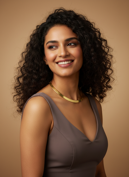 Arka Curve 18K Gold-Plated Brass Hasli Necklace